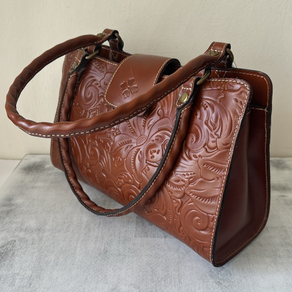 Patricia Nash Burnish Tooled Leather Rienzo Shoulder Handbag Florence - Picture 8 of 14